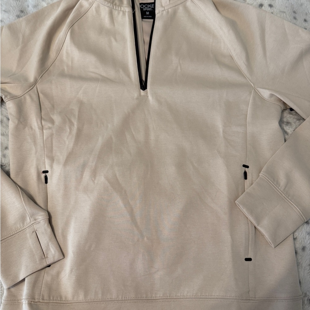 Dockers Men's Light Tan Zip-Up Sweater